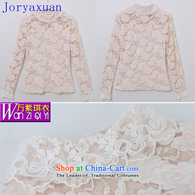 Deloitte Touche Tohmatsu trade shop 2015 Autumn) aristocratic wind elegance women spend the engraving high collar forming the top female white M Cheuk-Ya lei Xuan (joryaxuan) , , , shopping on the Internet