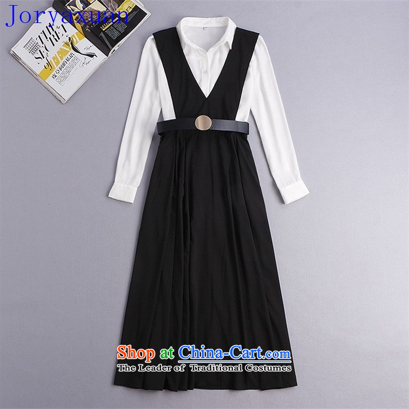Deloitte Touche Tohmatsu Trade Shop Boxed autumn 2015 Autumn) new strap long skirt long sleeved shirt + 2 piece dresses fall inside the girl Y34G4 picture color L, Zhou Xuan Ya (joryaxuan) , , , shopping on the Internet