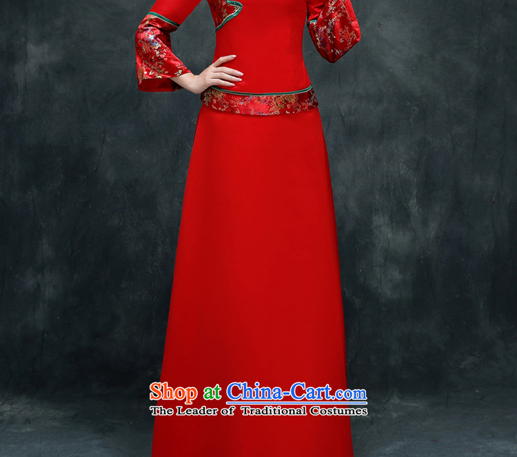 The privilege of serving Liang Su-wo service flashes red cheongsam dress bride wedding dress of autumn and winter Chinese Wedding dress-soo Fashion improved bows services kimono Sau Wo Service 3XL picture, prices, brand platters! The elections are supplied in the national character of distribution, so action, buy now enjoy more preferential! As soon as possible.