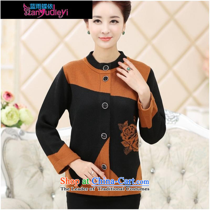 September Girl Store * trappings of older women Fall/Winter Collections gross jacket mother load? knitting cardigan long-sleeved sweater older persons thick red 125 Blue rain butterfly according to , , , shopping on the Internet