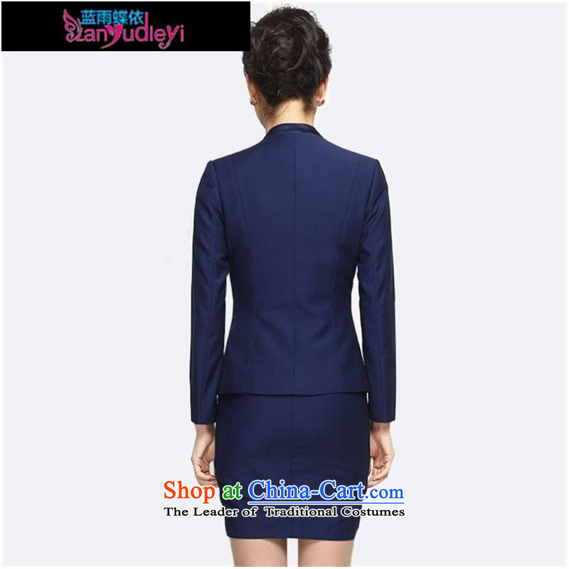 September Girl Store * 2015 autumn and winter clothing new products Korean attire long-sleeved jacket, minimalist wild jacket blue jacket + dresses , L, blue rain butterfly according to , , , shopping on the Internet