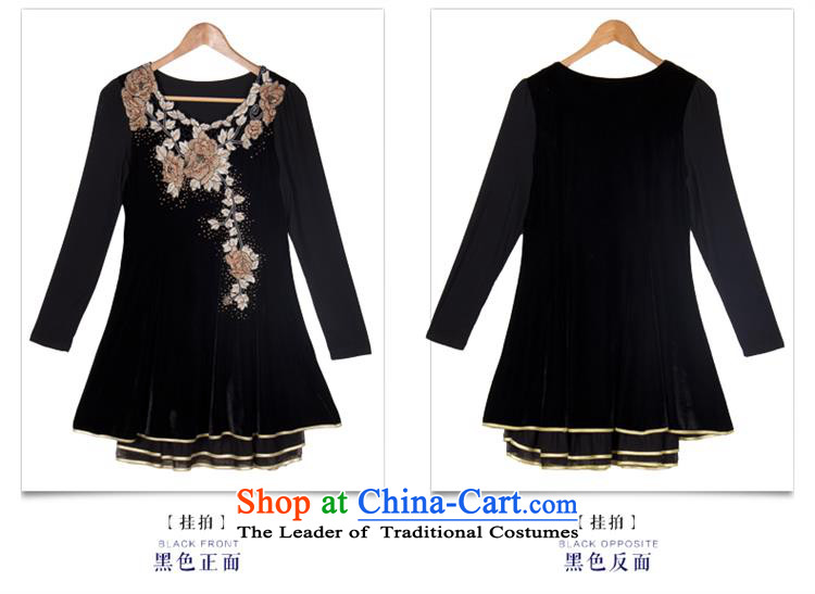 September Girl Store * Apparel Pack new autumn 2015 mother replacing embroidery embroidery Korean high-end temperament of older Kim scouring pads long-sleeved black skirt L picture, prices, brand platters! The elections are supplied in the national character of distribution, so action, buy now enjoy more preferential! As soon as possible.