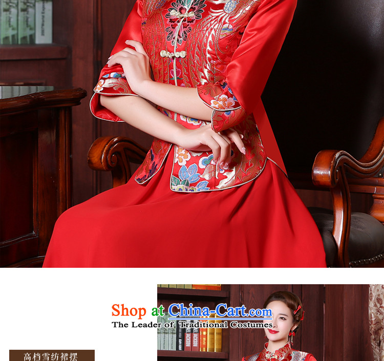 The privilege of serving-leung bows to marry qipao Chinese wedding dress bride red long load costume wedding gown autumn female 7 long-sleeved + model with 26 Head Ornaments M picture, prices, brand platters! The elections are supplied in the national character of distribution, so action, buy now enjoy more preferential! As soon as possible.