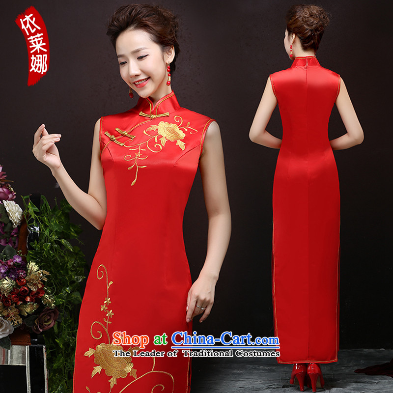 In accordance with the Lena daily qipao 2015 new stylish Sau San long improved retro Chinese wedding dress skirt white XXL, Lena (YILAINA under) , , , shopping on the Internet