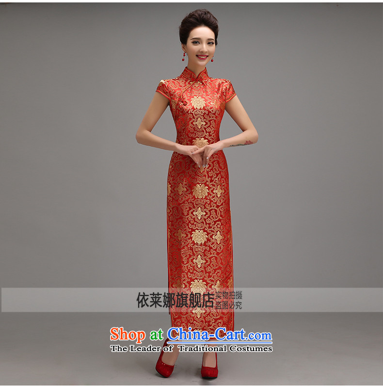 Toasting champagne qipao service wedding dress the new bride Wedding 2015 Long improved retro-day spring and summer Sau San RED M picture, prices, brand platters! The elections are supplied in the national character of distribution, so action, buy now enjoy more preferential! As soon as possible.