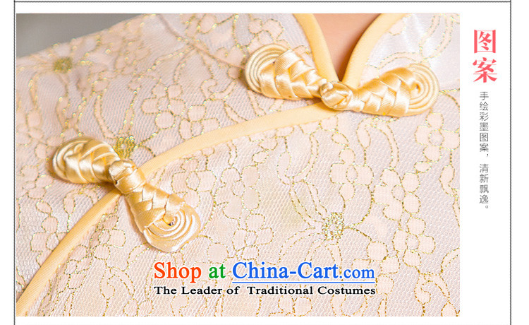 Time the new 2015 Syria qipao champagne color retro-day short skirts, improved qipao cheongsam dress video thin champagne color pictures, prices, XXL brand platters! The elections are supplied in the national character of distribution, so action, buy now enjoy more preferential! As soon as possible.