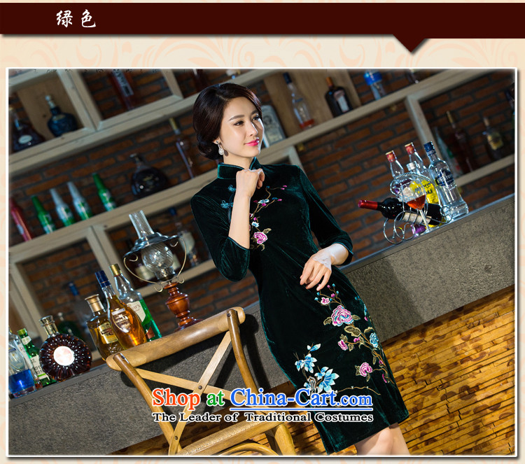 The United States at the 2015 autumn and winter Connie new moms with scouring pads in the skirt qipao Kim sleeve length) Improved retro wedding 5CLY wine red XXXL picture, prices, brand platters! The elections are supplied in the national character of distribution, so action, buy now enjoy more preferential! As soon as possible.