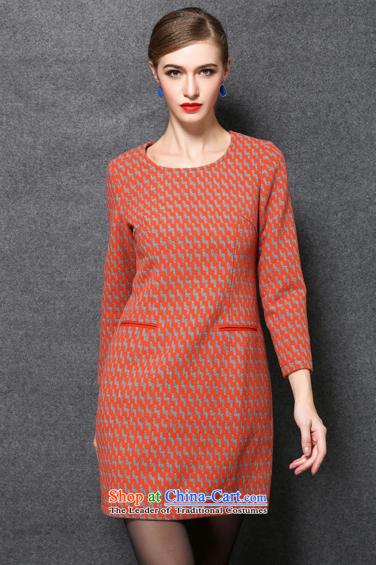 Orange Tysan * Large stylish look inside the autumn 2015 Sau San nursing yi long-sleeved geometric patterns so gross dresses custom port orange XXXL picture, prices, brand platters! The elections are supplied in the national character of distribution, so action, buy now enjoy more preferential! As soon as possible.