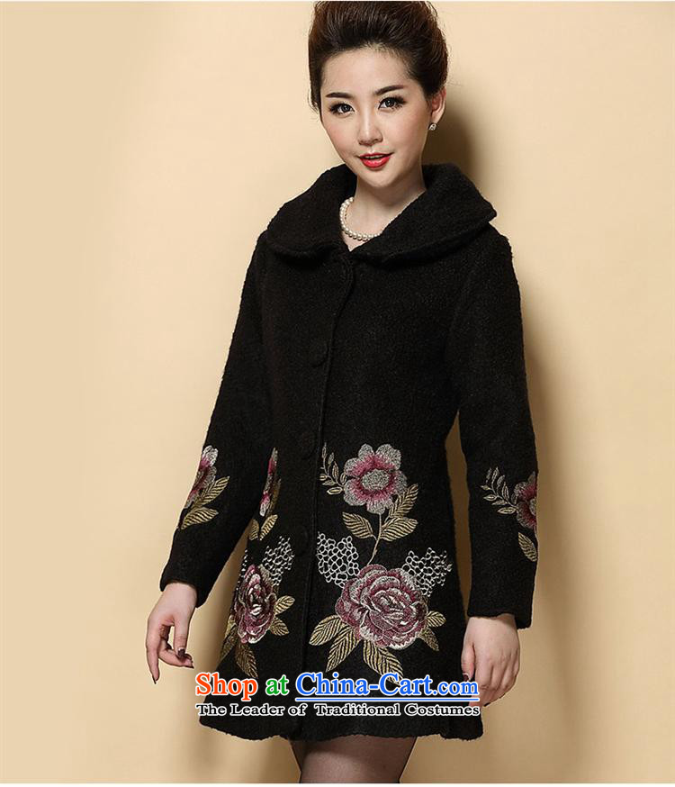 Ms Rebecca Pun and fashion boutiques in 2015 autumn and winter load mother older temperament upscale Cashmere wool coat in the medium to long term, so larger thick black girl XXXL windbreaker picture, prices, brand platters! The elections are supplied in the national character of distribution, so action, buy now enjoy more preferential! As soon as possible.