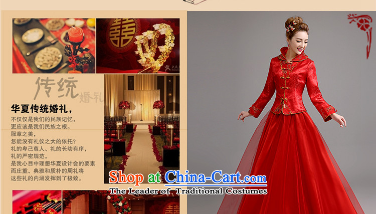 The new 2015 International Friendship cheongsam long red winter Bridal Suite of nostalgia for the long-sleeved clothing red qipao bows  L picture, prices, brand platters! The elections are supplied in the national character of distribution, so action, buy now enjoy more preferential! As soon as possible.