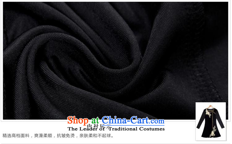 Load New GENYARD2015 autumn large load mother women in embroidery scouring pads elderly Kim dress code XXXL black large pictures, prices, brand platters! The elections are supplied in the national character of distribution, so action, buy now enjoy more preferential! As soon as possible.