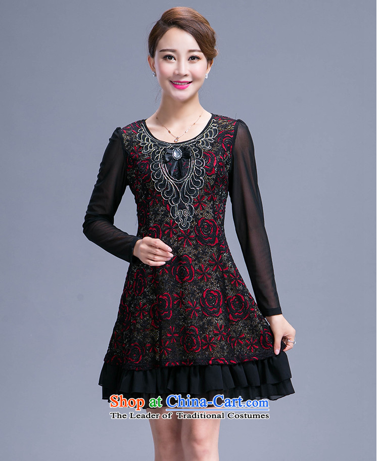 In the number of older women's GENYARD large middle-aged moms with autumn replacing dresses in the long years of long-sleeved red 40-50 L picture, prices, brand platters! The elections are supplied in the national character of distribution, so action, buy now enjoy more preferential! As soon as possible.