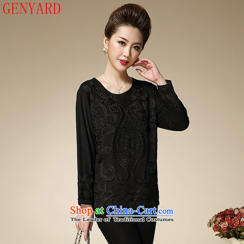 Genyard2015 winter clothing in the new add-older thick solid long-sleeved shirt female women mother red 2XL,GENYARD,,, shopping on the Internet