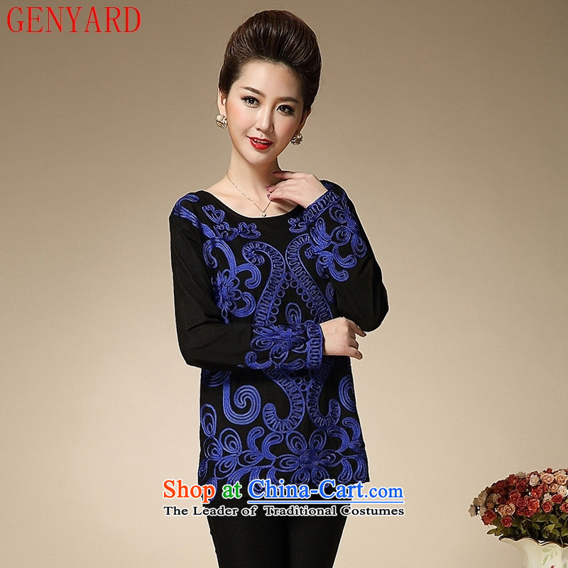 Genyard2015 winter clothing in the new add-older thick solid long-sleeved shirt female women mother red 2XL,GENYARD,,, shopping on the Internet