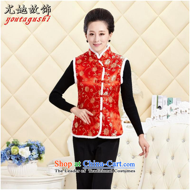She was particularly large international women's Chinese cotton collar, a Tang Dynasty vest improved folder, a tea house of Algeria clothing suit her particular 3XL, -7 Therefore Ornaments , , , shopping on the Internet
