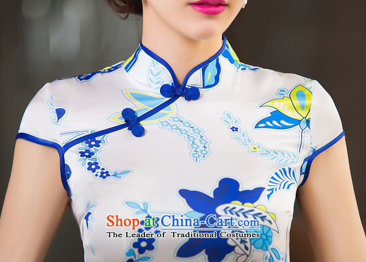 Time the  new 2015 Syrian women's short-sleeve female Tang Dynasty Chinese improvements retro shirt qipao tea service picture color photo of Sau San XXL, prices, brand platters! The elections are supplied in the national character of distribution, so action, buy now enjoy more preferential! As soon as possible.