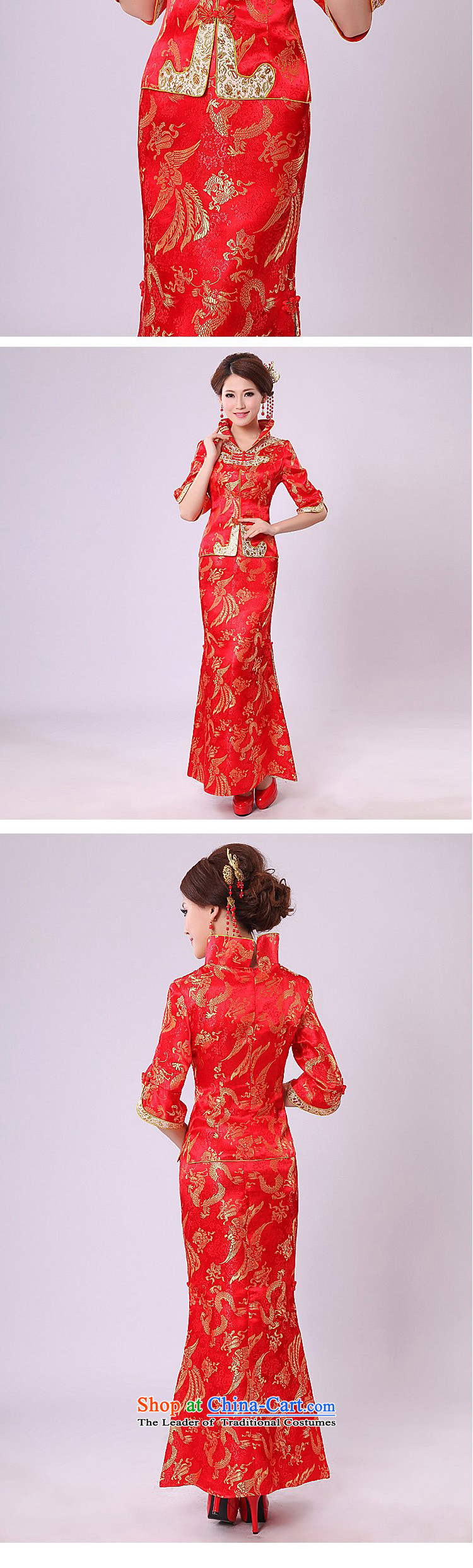 Chinese wedding dress 2015 new winter clothing 7 cuff marriage cheongsam red crowsfoot bride bows services 3 M picture style fashion, prices, brand platters! The elections are supplied in the national character of distribution, so action, buy now enjoy more preferential! As soon as possible.