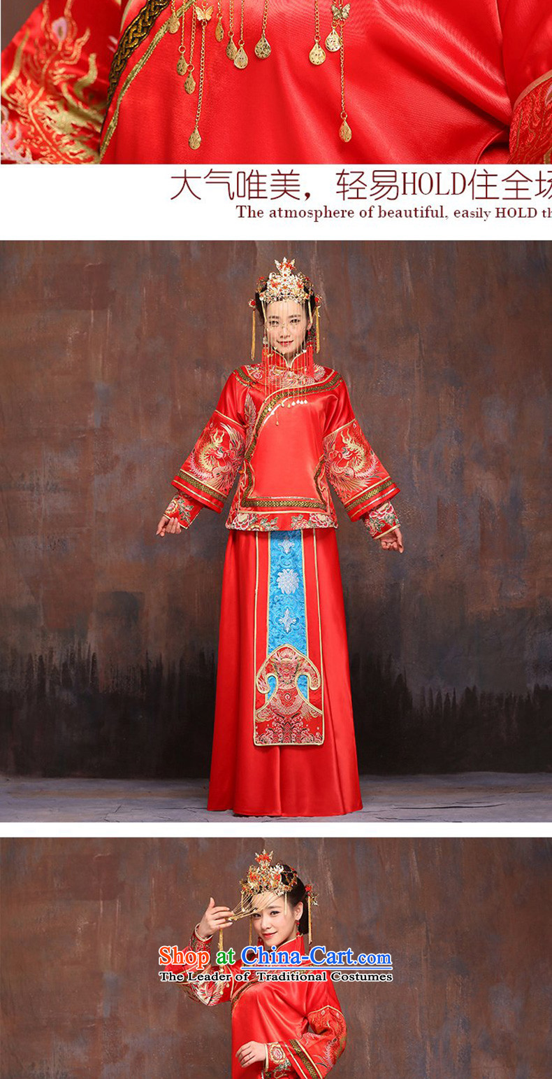 Upscale Chinese style wedding costume-soo-soo wo service wo service Tang Dynasty to the dragon use bride wedding dress pregnant women can be wearing a red XL Photo, prices, brand platters! The elections are supplied in the national character of distribution, so action, buy now enjoy more preferential! As soon as possible.
