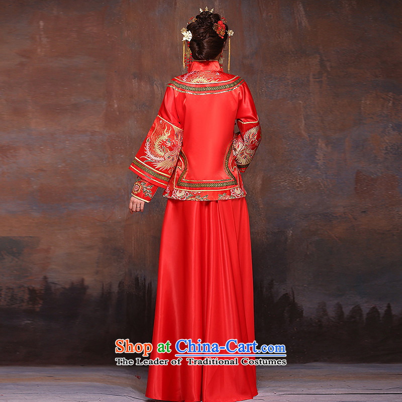 Upscale Chinese style wedding costume-soo-soo wo service wo service Tang Dynasty to the dragon use bride wedding dress pregnant women can be wearing a red XL, in accordance with the Lena (YILAINA) , , , shopping on the Internet