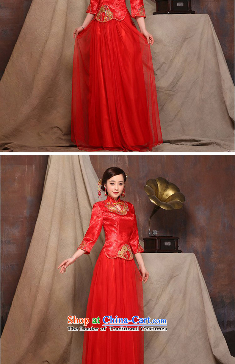 The new 2015 qipao Fall/Winter Collections bride bows to Chinese cheongsam wedding dresses retro long red Soo Wo Service dress + Head Ornaments M picture, prices, brand platters! The elections are supplied in the national character of distribution, so action, buy now enjoy more preferential! As soon as possible.
