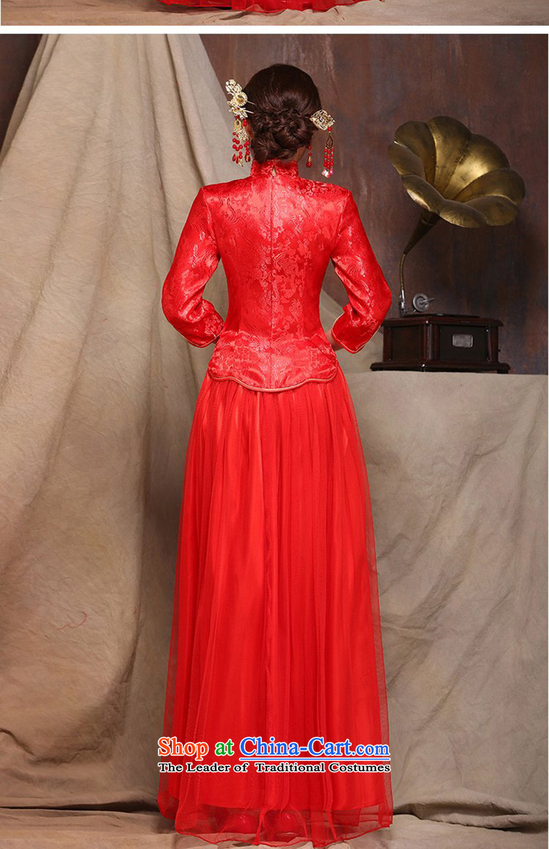 The new 2015 qipao Fall/Winter Collections bride bows to Chinese cheongsam wedding dresses retro long red Soo Wo Service dress + Head Ornaments M picture, prices, brand platters! The elections are supplied in the national character of distribution, so action, buy now enjoy more preferential! As soon as possible.