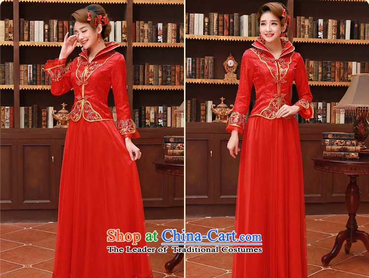 The privilege of serving-leung bows services of autumn and winter 2015 new bride red Chinese wedding dress wedding dress long-sleeved qipao winter) + model with 26 Head Ornaments S picture, prices, brand platters! The elections are supplied in the national character of distribution, so action, buy now enjoy more preferential! As soon as possible.