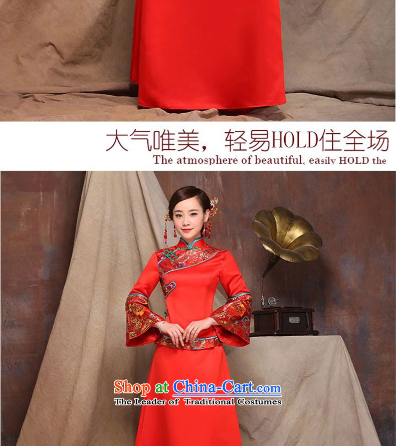 Sau Wo Service 2015 new wedding dress up of Chinese wedding services improved day-to-bride bows qipao gown + Winter Female Head Ornaments M picture, prices, brand platters! The elections are supplied in the national character of distribution, so action, buy now enjoy more preferential! As soon as possible.