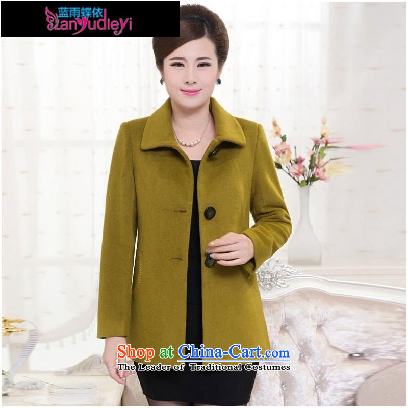 September Girl Store * trappings of older women's woolen coat 40-50-year-old middle-aged moms with short of autumn and winter new Fleece Jacket Laffey Red then blue rain butterfly to 5XL, shopping on the Internet has been pressed.