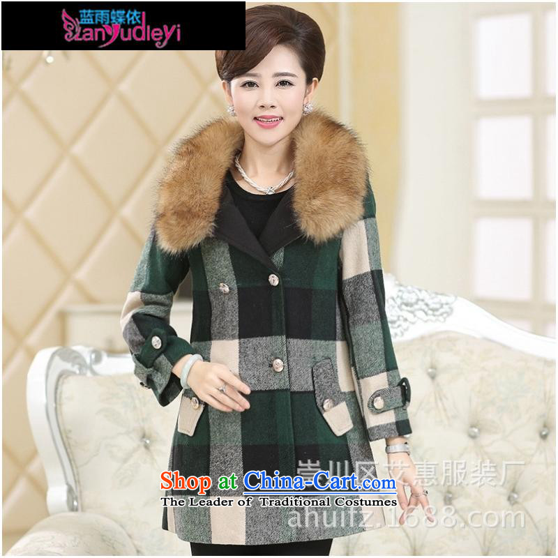 September Girl Store * trappings of older women Fall/Winter Collections new tartan coats gross for large Lift-off MOM pack Yellow Tartan XL, blue rain butterfly according to , , , shopping on the Internet