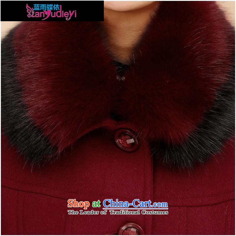 September Girl Store * trappings of older women Fall/Winter Collections New spell colors collar short of the amount? Boxed female) mother coat wool tops orange XXXL,? blue rain butterfly according to , , , shopping on the Internet