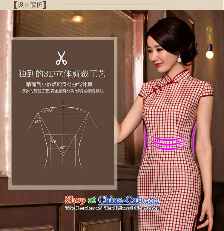 Time Syrian cheongsam dress 2015 new stylish art nouveau improved Ms. latticed cheongsam dress short of female qipao red S picture, prices, brand platters! The elections are supplied in the national character of distribution, so action, buy now enjoy more preferential! As soon as possible.