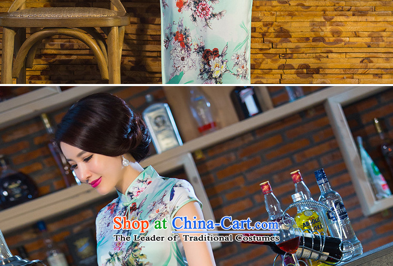 Syria retro Sau San spring and autumn time improved graphics and slender of daily cheongsam dress 2015 new large yard long cheongsam picture color pictures, prices, XXL brand platters! The elections are supplied in the national character of distribution, so action, buy now enjoy more preferential! As soon as possible.