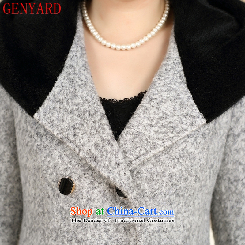 The elderly in the new GENYARD MOM Pack Korean autumn stylish look for mom Gross Gross jacket elegant gray XXXL,GENYARD,,,? Online Shopping