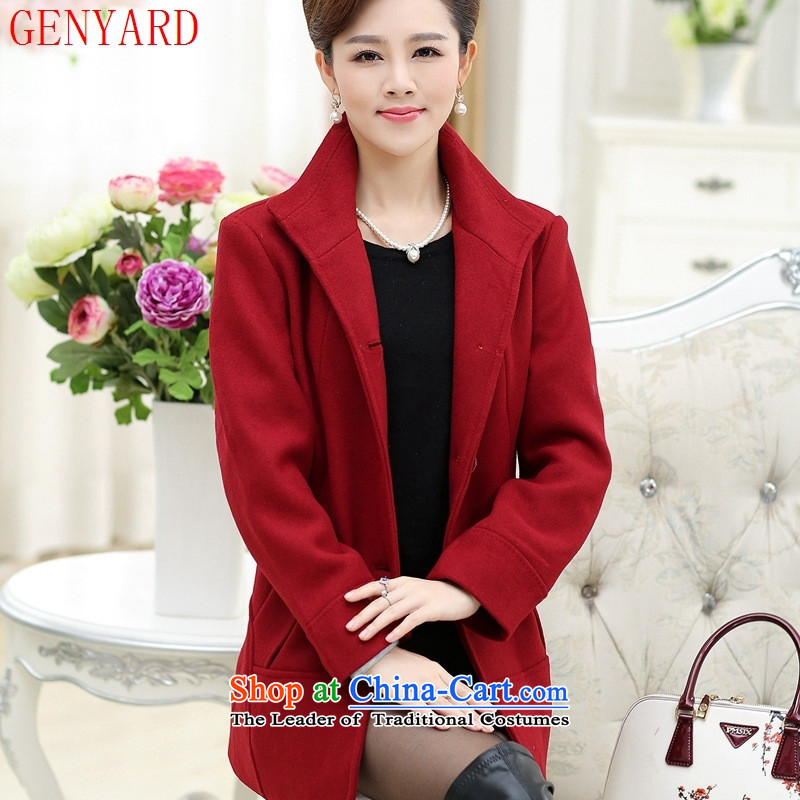Replace the fall of middle-aged female GENYARD jackets mother boxed autumn blouses of older persons in the autumn and winter woolen coats of a new green mango XL,GENYARD,,, shopping on the Internet