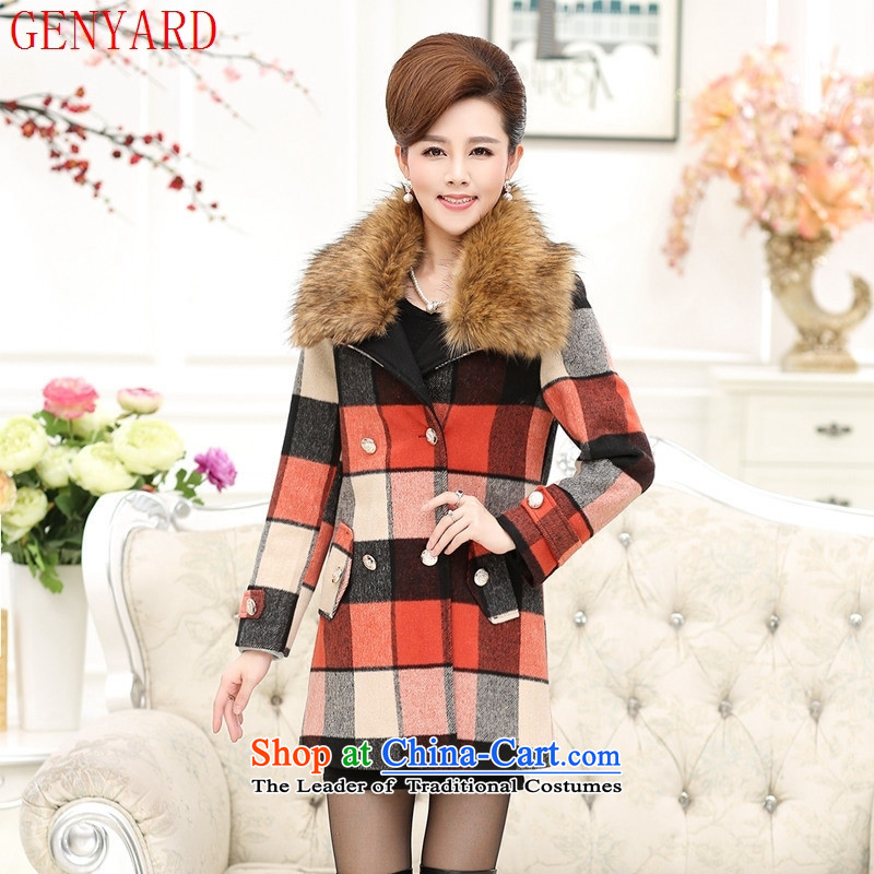 In the number of older women's GENYARD Fall_Winter Collections thick wool mama? jackets large middle-aged women?5XL Emerald