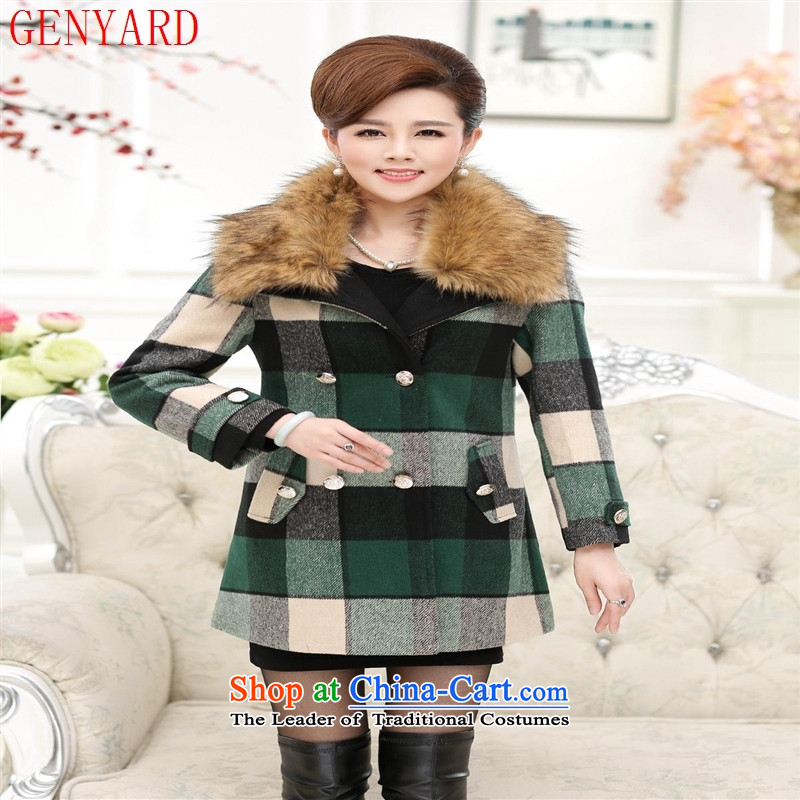 In the number of older women's GENYARD Fall/Winter Collections thick wool mama? jackets large middle-aged women emerald 5XL,GENYARD,,, shopping on the Internet