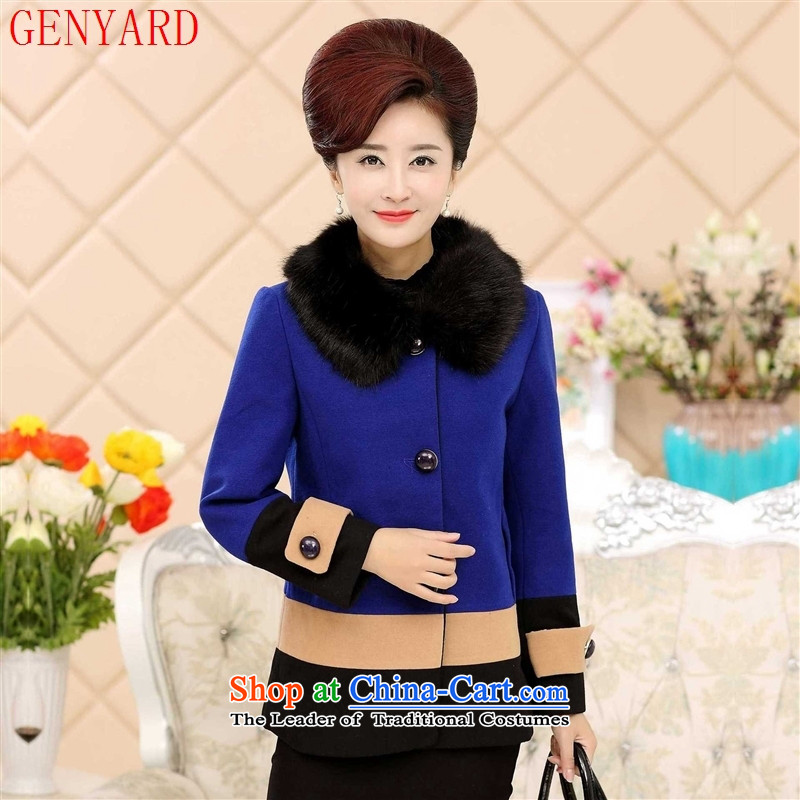 In the number of older women's GENYARD2015 fall short load mother stylish load, splice in older women jacket?? XL( Peacock Blue T-shirt recommendations 90-110 catty ),GENYARD,,, shopping on the Internet