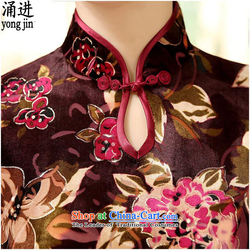 Ms. autumn and winter cheongsam Large Tang dynasty China wind wedding dress as shown in the color XL, , , , shopping on the Internet
