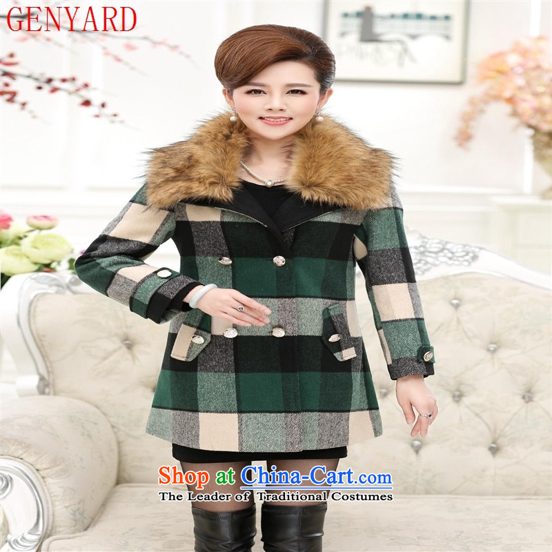 In the number of older women's GENYARD2015 Fall/Winter Collections thick wool mama? jackets large middle-aged women yellow XL,GENYARD,,, shopping on the Internet