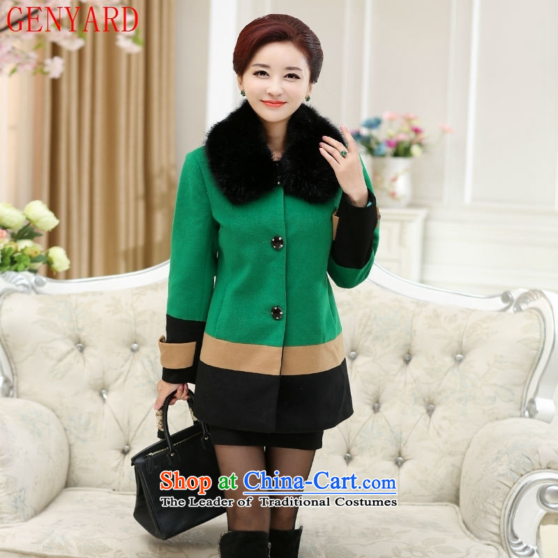 In the number of older women's GENYARD2015 autumn woolen coats? Boxed autumn and winter middle-aged moms gross for Connie sub-coats that long blue XL,GENYARD,,, shopping on the Internet