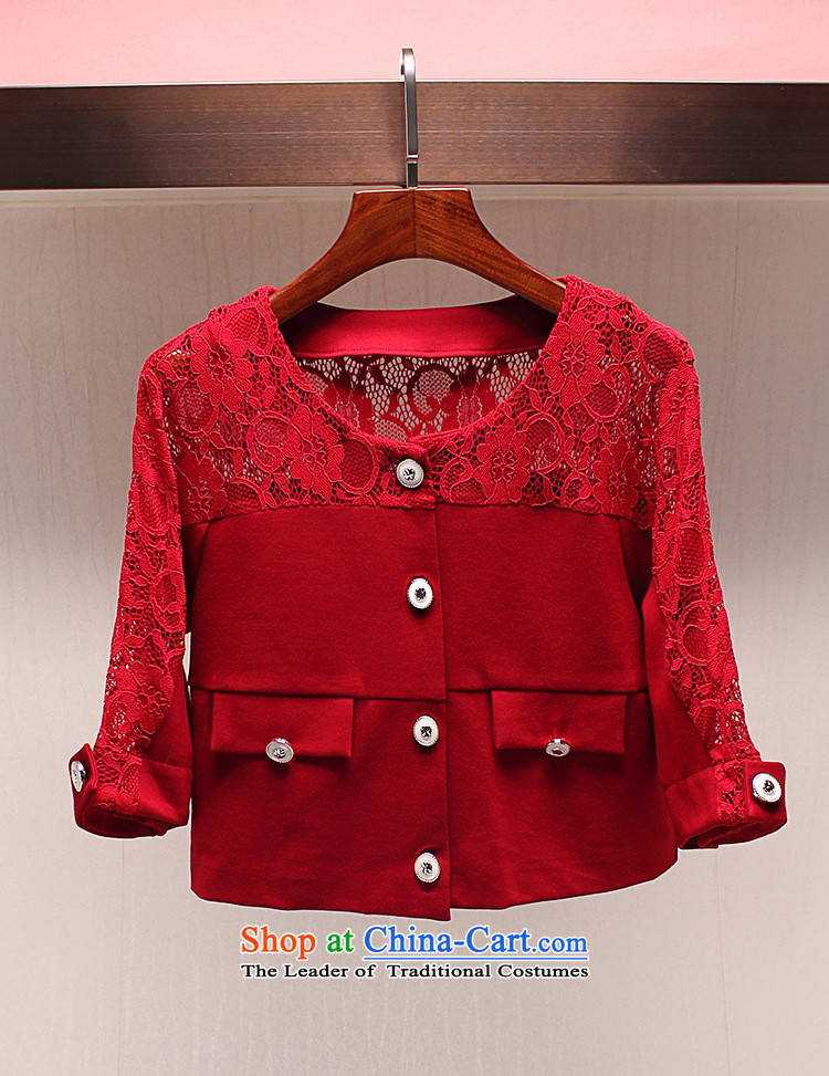 The Black Butterfly A5907 European site new) Autumn 2015 engraving lace cuff buttoned, single-+ pure color dresses two kits wine red M picture, prices, brand platters! The elections are supplied in the national character of distribution, so action, buy now enjoy more preferential! As soon as possible.
