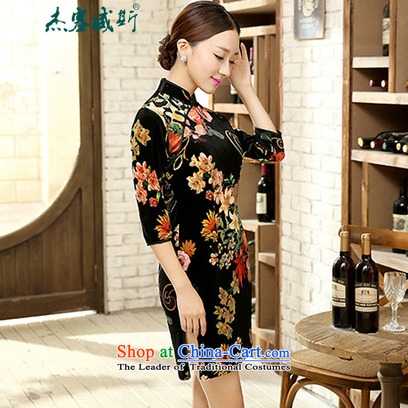In the new kit, spring and autumn female elegant Wah Kwai Sau San really scouring pads in Chinese cheongsam dress cuff female figure , L, Cheng Kejie, the , , , shopping on the Internet