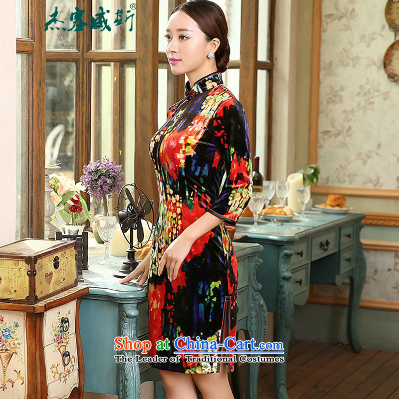 In the spring and autumn Jie, who really plush decor female Chinese collar manually. cuffs cheongsam dress female figure in Wiesbaden, Cheng Kejie M , , , shopping on the Internet