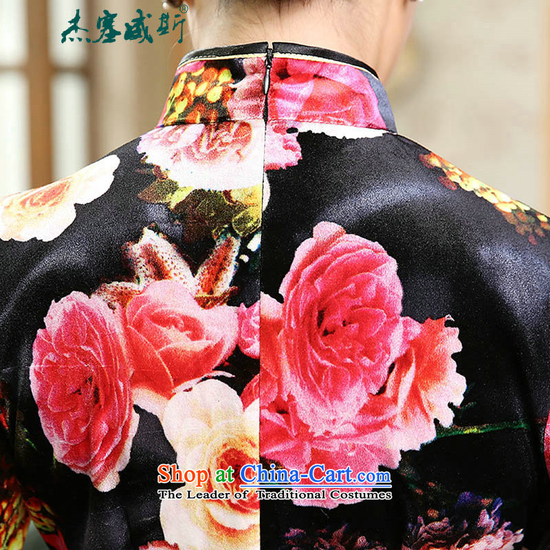 In the spring and autumn jie female guests will find all of the Sau San really scouring pads Mock-neck manually in Chinese qipao deduction cuff dresses female figure in Jericho, XXXL, shopping on the Internet has been pressed.