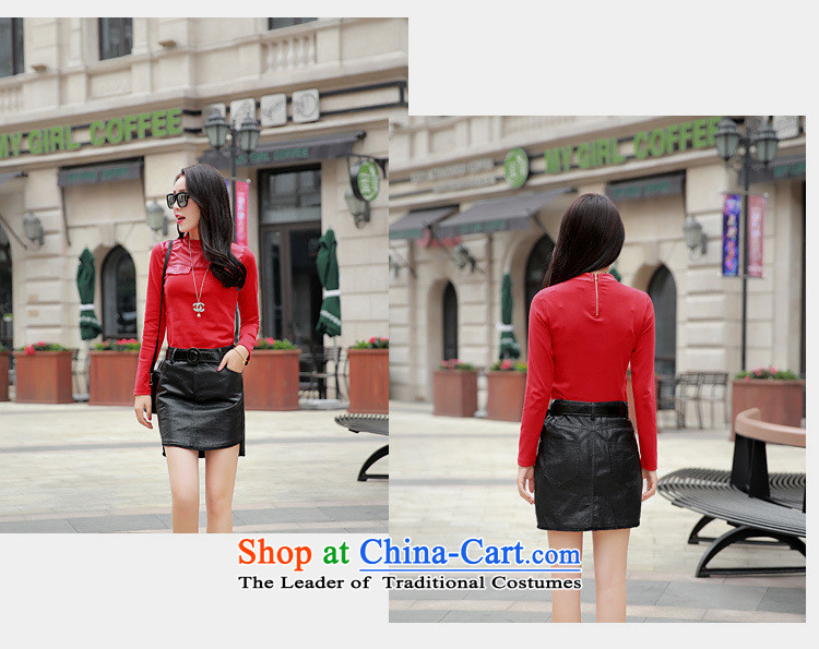 Vpro only dress 2015 Winter Western Female European stand for long-sleeved pu stitching solid color T-shirt, forming the Netherlands orange L picture, prices, brand platters! The elections are supplied in the national character of distribution, so action, buy now enjoy more preferential! As soon as possible.