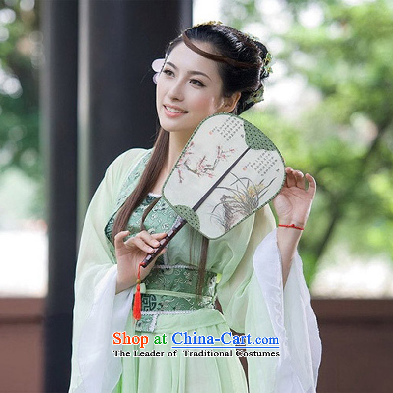 Time Syrian costume clothing fairies skirt women serving a seven fairy costume show Han-Tang dynasty women wearing the new Han-Green Green Green costume , L small time Syrian shopping on the Internet has been pressed.