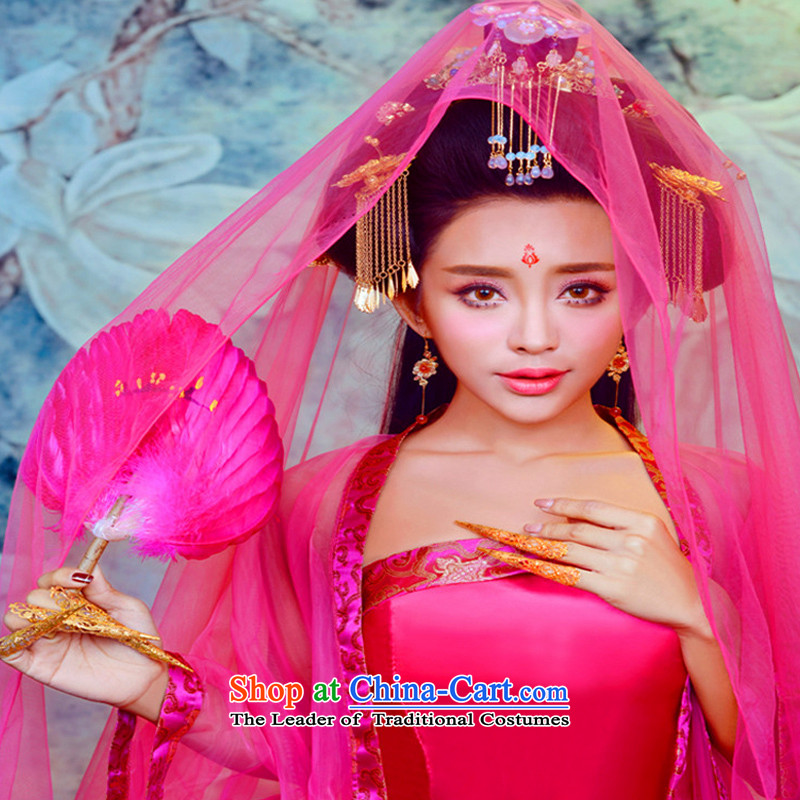 Time Syrian Wu clothing costume Han-Tang Dynasty Gwi-tail Gwi-load of Queen's red stage performances with Han-fairies services rose S time Halloween Syrian shopping on the Internet has been pressed.