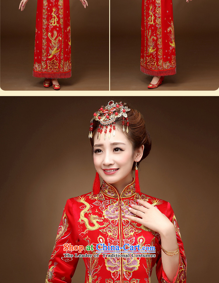 The privilege of serving the dragon-leung also use su Wo Service skirts of autumn and winter red Chinese wedding dress bride wedding dresses qipao serving drink + model with 68 Head Ornaments 2XL Photo, prices, brand platters! The elections are supplied in the national character of distribution, so action, buy now enjoy more preferential! As soon as possible.