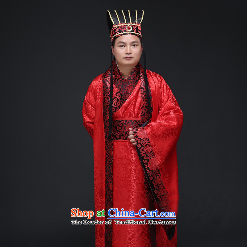 Time the new 2015 Syria Han to Tang marriage solemnisation Chinese wedding dress Han-red-hi-bride and groom toasting champagne men and women of the Ancient Costume will serve photography marriage solemnisation floor kit for men and women are suitable for