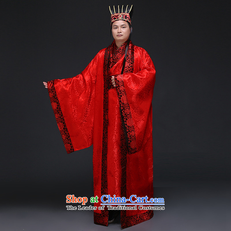 Time the new 2015 Syria Han to Tang marriage solemnisation Chinese wedding dress Han-red-hi-bride and groom toasting champagne men and women of the Ancient Costume will serve photography marriage solemnisation floor kit for men and women are suitable for